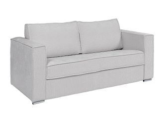 Vente-Unique Divano Letto 3 Posti A Ribalta Posto Letto 140 Cm Materasso 18 Cm In Tessuto Testurizzato Grigio - Loreto