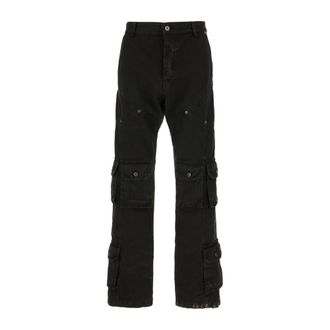Off-white Wide Trousers, male, Black, Size: M Trousers