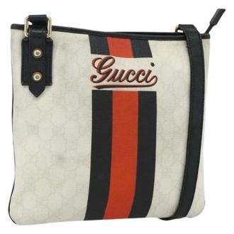 Gucci Pre-owned Cross Body Bags, female, White, Size: ONE SIZE Pre-owned Vintage Shoulder Bag