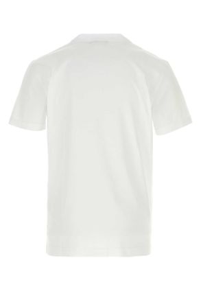 Dolce & Gabbana Mens White Cotton T-Shirt Biancoottico Exterior: Maglieria Sweater
