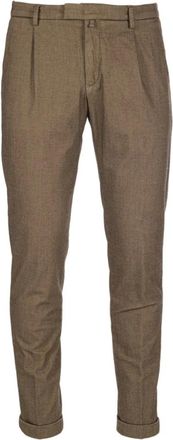 BRIGLIA 1949 Broeken, Heren, Bruin, S, Katoen, Pantalone chino una pence