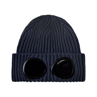C.P. Company C.p. Company - Goggle Beanie - unisex - Accessoires - Blauw - Maat: ONE Size Wol