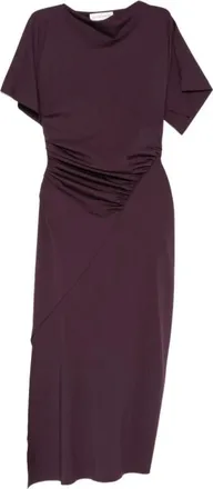 Victoria Beckham Kleedjes, Dames, Rood, S, Midi Jurk