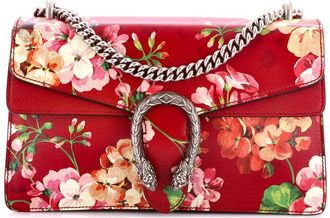 Gucci Burgundy Blooms Print Leather Dionysus Bag Small (Authentic Pre-Loved)