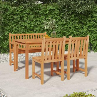 vidaXL Juego De Comedor Para Jard&iacute;n 4 Piezas Madera Maciza De Teca Vidaxl
