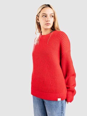 Iriedaily Hairiette Knit Strickpullover rot