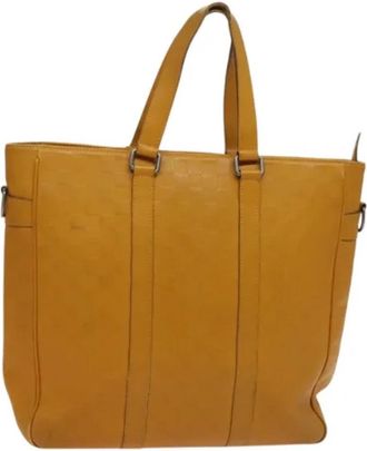 Louis Vuitton Tweedehands leren Louis Vuitton tassen - Dames - Vintage Shopper - Geel - ONE Size - Leer - Vintage