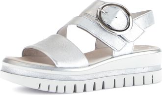 Gabor Womens Strappy Sandals, Womens Sandals, Silver 61, 9 UK