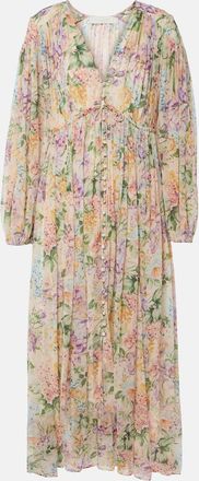 Zimmermann Halliday gathered floral maxi dress