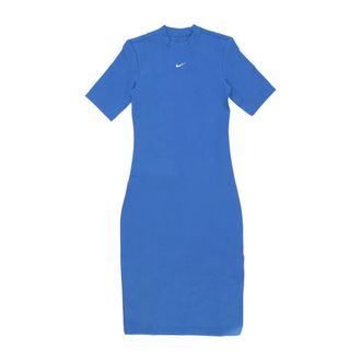 Nike Essential Midi Jurk Star Blue - Dames - Tenniskleding - Blauw - S - Fitness