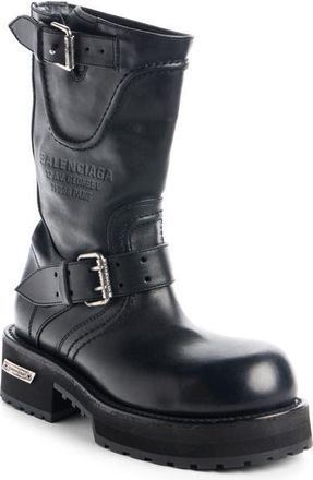 Balenciaga Venom Engineer Boot in 1000 Black/Silver at Nordstrom, Size 10Us