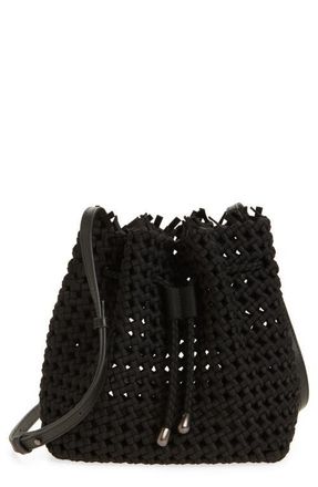 Naghedi Medium Mallorca Bucket Bag in Onyx at Nordstrom