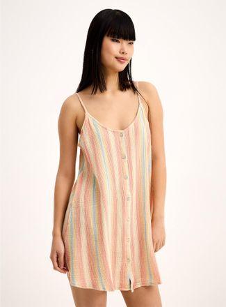 Rip Curl Womens Organic cotton gauze buttoned dress