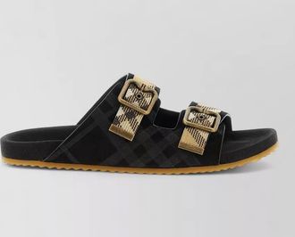 Burberry leather urchin slides