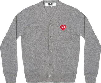 Comme Des Gar&ccedil;ons x Invader Cardigan Grey AZ-N084-051-2