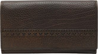 Gucci Brown Leather Long Wallet (Bi-Fold) (Pre-Owned)