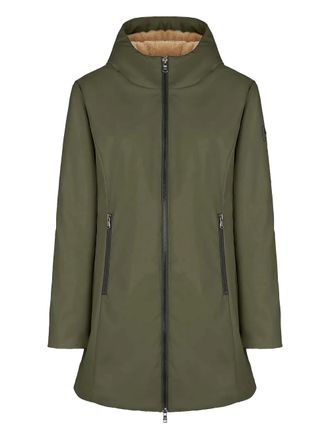 Canadian hooded zip coat - women - Fabric - 44 - Green