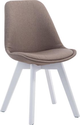 Clp Sedia Borneo Tessuto V2 Tortora Bianco
