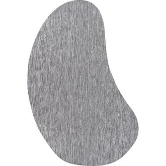 Jonathan Y Designs Evan Modern Rustic Organic Curve Indoor/Outdoor Shaped Area Rug in Gray at Nordstrom, Size 8Ft 0In X 10Ft 0In