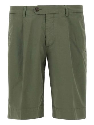 Devore Incipit pleated shorts - men - Cotton/Spandex/Elastane - 46 - Green