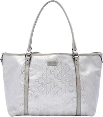 Gucci Pre-owned Joy Tote Bag - Dames - Vintage Shopper - Grijs - ONE Size - Leer - Vintage