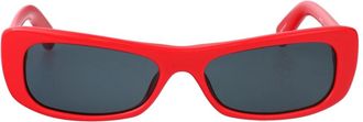 Jacquemus Capri Zonnebril - unisex - Zonnebrillen - Rood - 55 MM - Accessoires