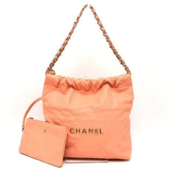 Chanel Pre-owned Leather chanel-bags - Dames - Pre-owned - Roze - Maat: ONE Size Leer