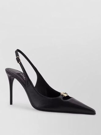 Dolce & Gabbana leather pump pointed toe stiletto heel logo