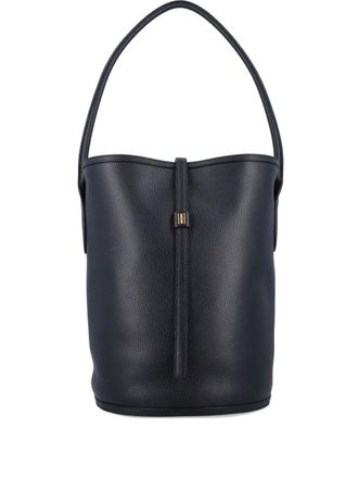 By Malene Birger Leren bucket-tas - Zwart