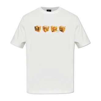 Paul Smith T-Shirts, male, White, Size: 2XL Colorful Print T-shirt