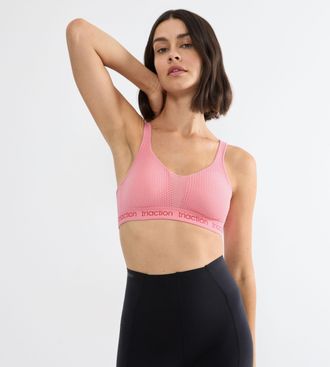 Triumph Sport-BH TRIACTION BY TRIUMPH Triaction Energy Lite N EX, Damen, Gr. 85, Cup B, bubble gum pink, Single Jersey, Obermaterial: 45% Polyamid, 41% Polyes