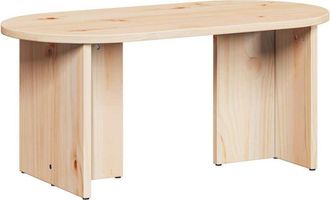 vidaXL Mesa De Caf&eacute; Natural 80 X 39.5 X 35 Cm Madera Maciza De Pino Vidaxl