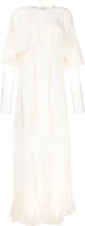 Philosophy di Lorenzo Serafini layered lace gown - women - Viscose/Polyamide/Polyester/Polyamide - 40 - White