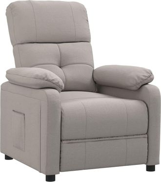 vidaXL Sill&oacute;n Reclinable De Tela Gris Taupe Vidaxl