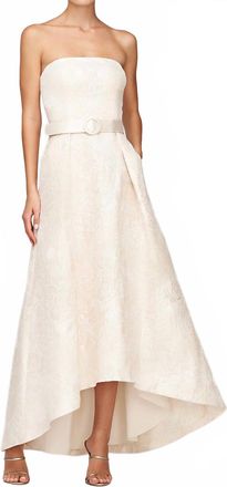 Kay Unger Bella Hi-Low Gown In Ivory