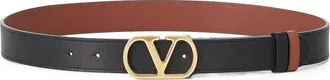 Valentino Belts, female, Brown, Size: 95 CM VLogo Signature Reversible Belt