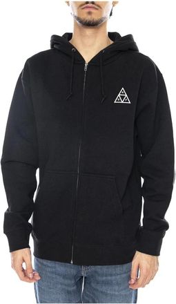 HUF Zip-throughs - Heren - Vesten met rits - Zwart - M - Katoen - Hoodies & sweatvesten