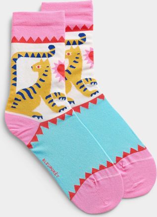 Bleufor&ecirc;t Womens Heart and tiger socks