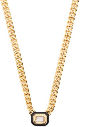 Missoma stone-detail chain necklace - women - glass/Brass - One Size - Gold