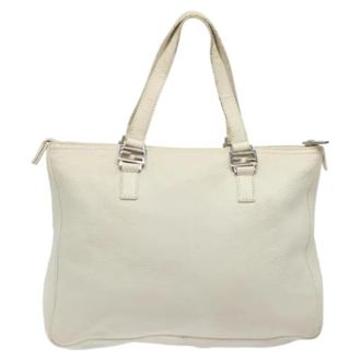 Fendi Tweedehands leren handtassen - Dames - Vintage Shopper - Wit - ONE Size - Leer - Vintage