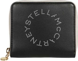 Stella McCartney Logo Alter-Nappa Portemonnee - unisex - Accessoires - Zwart - Maat: ONE Size Poliester