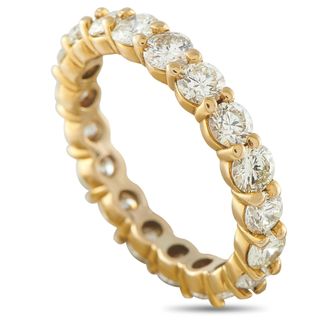 Luxury Bazaar 14K Yellow Gold 3.81ct Diamond Eternity Band Ring MF08-082126