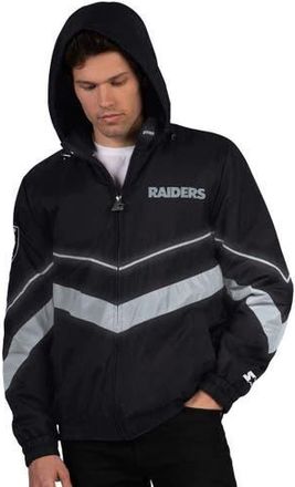 Starter Mens Starter Black/Silver Las Vegas Raiders Thursday Night Gridiron Full-Zip Jacket at Nordstrom, Size Large