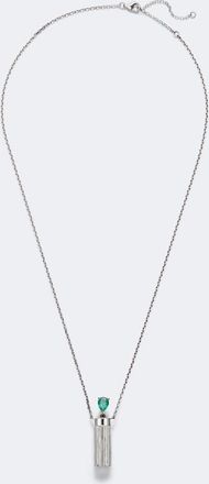 Yvonne L&eacute;on Yvonne L&eacute;on Collar con colgante Petit Vase Plumetis and Bouchon de oro de 9 ct con turquesa y diamantes