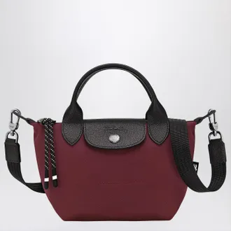 Longchamp Xs Le Pliage Energy Bag With Handle In Amaranth Colour