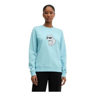 Karl Lagerfeld Dames, Sweatshirts & Hoodies, Blauw, Maat: XS
