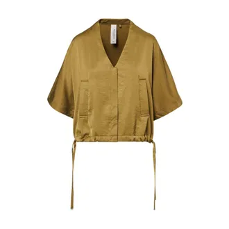 Beaumont Amsterdam Ciro Blouse - Dames - Blouses & Shirts - Groen - Maat: XL Leer