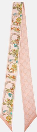 Gucci Floral silk twill scarf