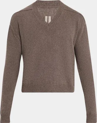 Rick Owens Men & apos;s Cashmere and Wool V-Neck Sweater