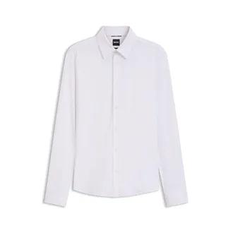 BOSS Printed regular-fit shirt in performance-stretch jersey
